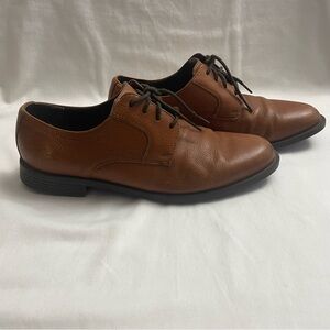 Cole Haan Plain-Toe Leather Oxfords Rubber Sole Lace Up Tan Colour Men’s 9 M